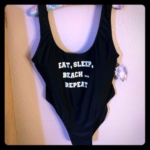Black one piece NWT